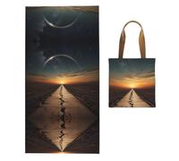The boundary of nothingness 2 Pack Microfibre Beach Towels for Adults