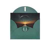 The boundary of nothingness Dark Green Patterns greeting card 6x4 inches with envelope, covering birthdays, weddings and other occasions