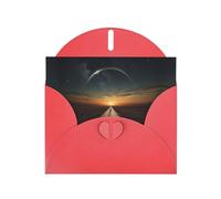 The boundary of nothingness Red Patterns greeting card 6x4 inches with envelope, covering birthdays, weddings and other occasions