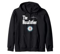 The Bowfather Funny Hunting Archer Archery Compound Bow Gift Zip Hoodie