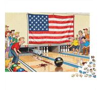 The Bowling Alley Ball Return Jam Wooden Jigsaw Puzzle Waterproof 1000 Piece Puzzles for Adults Impossible Challenging Games