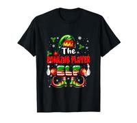 The Bowling Player Elf Christmas Job Team Matching Parties T-Shirt