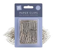 The Box Everyday Paper Clips 200 Pack, Medium Metal Paperclips for Office, School and Home Use, Smooth Steel-Wire Paper Clip Set for Filing, Documents and Light Crafts