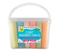 The Box Giant Pavement Chalks, 24 Pack, Assorted Colors, Washable, Kid Safe, Outdoor Drawing Art Set for Children, Artists,Toddler,Kids