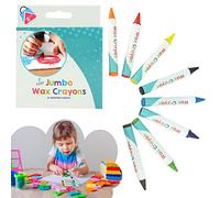 The Box Kids Easy Grip Crayons, 8PCs Jumbo Non-Toxic Washable Wax Crayons for Kids, Multicolour, Unisex, Art Craft & Learning, Decorative Easter Toys