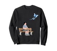 The boy sitting on a bench funny unisex design for tee Sweatshirt