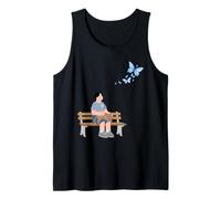 The boy Sitting on a Bench Funny Unisex Design for tee Tank Top