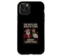 The Boys Are Back in Town Christmas Jesus Santa Ugly Sweater Case for iPhone 11 Pro