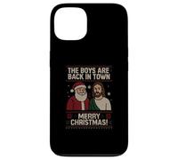 The Boys Are Back in Town Christmas Jesus Santa Ugly Sweater Case for iPhone 13