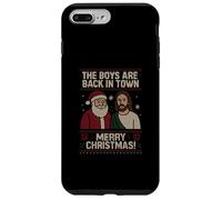 The Boys Are Back in Town Christmas Jesus Santa Ugly Sweater Case for iPhone 7 Plus/8 Plus