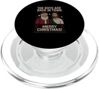 The Boys Are Back in Town Christmas Jesus Santa Ugly Sweater PopSockets PopGrip for MagSafe