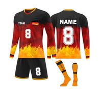 The Boys Football Factory 3pcs Personalised Shirts Kit Mens Girls With Name Number Custom Football Jerseys For Boys Training Suit N46