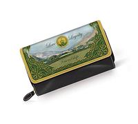 The Bradford Exchange ‘Forever Ireland’ Fine Art Purse -Irish-Inspired Ladies’ Purse With A Golden Traditional Celtic Knot Pattern And A Vibrant Image Of The Beloved Emerald Isle. Exclusive To