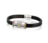 The Bradford Exchange ‘Forever Ireland’ Men’s Leather Wristband