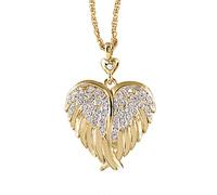 The Bradford Exchange ‘Guardian Angel Embrace’ Diamond Locket Elegantly Designed With Crystals, 1pt Diamond And Plated In 24-Carat Gold.