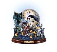 The Bradford Exchange - Nightmare Before Christmas Illuminated Snowglobe with Village Scene - Plays 'This is Halloween'