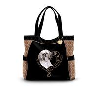 The Bradford Exchange - 'Paw Prints On My Heart' Shih Tzu Bag - A unique shih tzu-inspired bag with a canine portrait and a heartfelt sentiment. Five compartments.