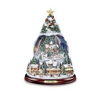 The Bradford Exchange 'Wondrous Winter' - Illuminated Musical Snowglobe - Christmas Tree Design - Thomas Kinkade Artwork