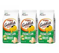 The Bramble Bay Pepperidge Farm Goldfish Baked Snack Crackers Parmesan Flavoured Baked with Real Cheese Pack of 3 X 187g