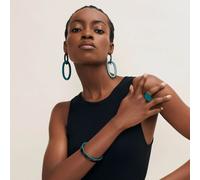 The Branch Oval Link Earring - BLUE