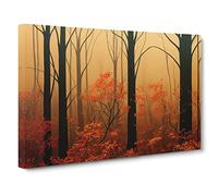 The Brave Autumn Forest Canvas Print | Gallery Wrapped 30mm Frame Wall Art | 30x20 inches | Ready to Hang | Contemporary Landscape Picture | Living Room Bedroom Lounge Office