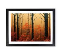 The Brave Autumn Forest Framed Wall Art Print A2 Black