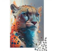 The Brave Cheetah 1000 Piece Jigsaw Puzzle, 38x26cm/1000pcs, for Adults, Quiet Home Activity, Focused Puzzle Time And Quiet Weekends