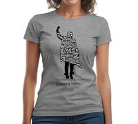 The Breakfast Club Sincerely Yours Women's Classic Crew Neck Short Sleeve T-Shirt, Grey, gray, XL