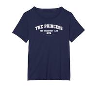 The Breakfast Club The Princess Collegiate T-Shirt, Women's Plus, Navy Blue, 2X