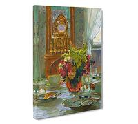 The Breakfast Table By Carl Moll Canvas Print | Gallery Wrapped 30mm Frame Wall Art | 30x20 inches | Ready to Hang | Classic Picture | Living Room Bedroom Lounge Office