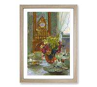 The Breakfast Table by Carl Moll Framed Print | A2 Oak Framed Wall Art | Ready to Hang | Modern Nature Picture | Living Room Bedroom Lounge Office