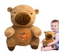 The Breathing Plush | Capybara Soothes String Plush, Embossed Soothing Plush, Soothing Sleep Toy with Music Light and Breathing Movement for Adults