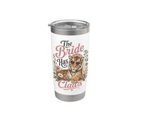 The Bride Has Claws Bachelorette Tiger Boho Wedding Party Stainless Steel Insulated Tumbler
