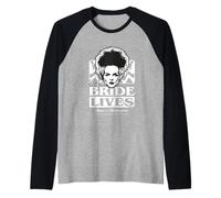 The Bride Lives Bride of Frankenstein Raglan Baseball Tee