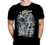 The Bride Mens T-Shirt Gothic Horror Print, Black Cotton T-Shirt, Movie Poster Tee