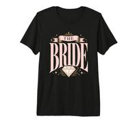 The Bride Wedding Party Typography Modern Elegant Feminine Premium T-Shirt