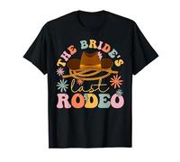 The Bride's Last Rodeo Groovy Bridal Party Horse Lover T-Shirt