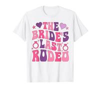 The Bride's Last Rodeo Groovy Bridal Party Rodeo T-Shirt