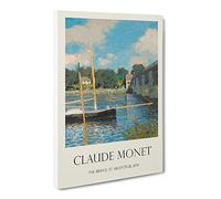 The Bridge At Argenteuil By Claude Monet Canvas Print | Gallery Wrapped 30mm Frame Wall Art | 30x20 inches | Ready to Hang | Impressionist Cityscape Picture | Living Room Bedroom Lounge Office