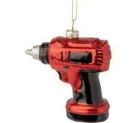 The Bridge Collection 3.5" Glass Power Tool Drill Ornament- Construction Tool Christmas Ornament - Gift for Handyman or DIY Husband or Dad - Electric Screwdriver Ornament