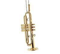 The Bridge Collection 3.5" Trumpet Piano Car Charm - Gold Musician Car Accessory for Rearview Mirror