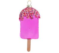 The Bridge Collection 5" Pink Ice Cream Pop Ornament - Home for The Holidays - Christmas Tree Ornaments - Pink Christmas Ornaments - Dessert Ornaments for Christmas Tree - Junk Food Ornaments