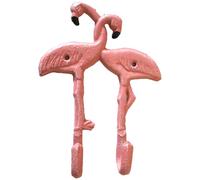 The Bridge Collection 7.48" Cast Iron Pink Flamingo Couple Hook - Pink Flamingo Decor for Coastal, Nautical, Beach House Decor - Pink Hook for Home Decor - Key Hooks for Car Keys