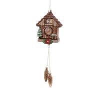 The Bridge Collection Black Forest Cuckoo Clock Ornament - Home for The Holidays - Christmas Tree Ornaments - Vintage German Cuckoo Clock for Home Decor