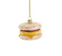 The Bridge Collection Breakfast Sandwich Christmas Ornament - Bacon, Egg, and Cheese Muffin Food Ornament