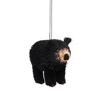 The Bridge Collection Buri Black Bear Ornament - 3.25" Primitive Bear Christmas Ornament - Cabin Holiday Decor
