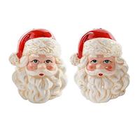 The Bridge Collection Classic Santa Salt & Pepper Shakers - Christmas Salt and Pepper Shaker Set - Holiday Kitchen Decor