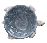 The Bridge Collection Coastal Sea Turtle Dish - Decorative Turtle Catchall - Beach House Jewelry Key and Trinket Tray
