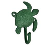 The Bridge Collection Decorative Sea Turtle Wall Hook - Textured Coastal Turtle with Curved Hanging Hook - Nautical Beach House Wall Decor Accent