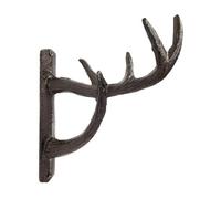 The Bridge Collection Deer Antler Wall Hook - Lodge Style Cast Iron Wall Mounted Hanger - Cabin and Hunting Themed Decor